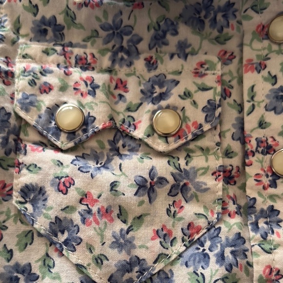 Gently Loved Ralph Lauren Kids Floral Button Down Western Style Shirt - Picture 2 of 9